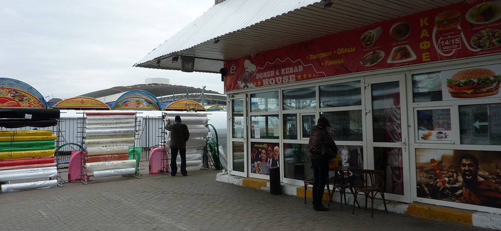 Minsk market kebab store, Belarus