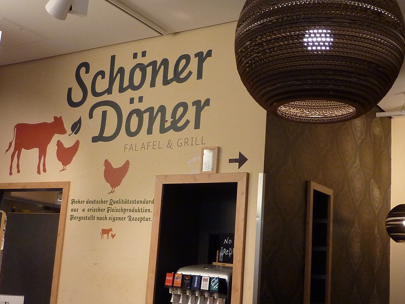 The Schöner Döner kebab shop in Sony centre, Berlin.