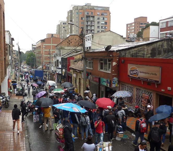 Backstreet kebab in Bogota, Colombia