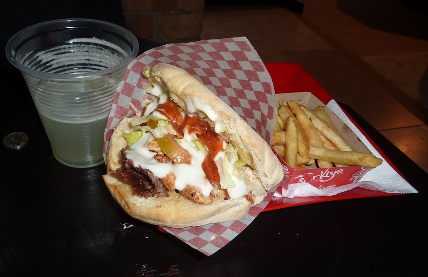 Kebab, chips and drink combo