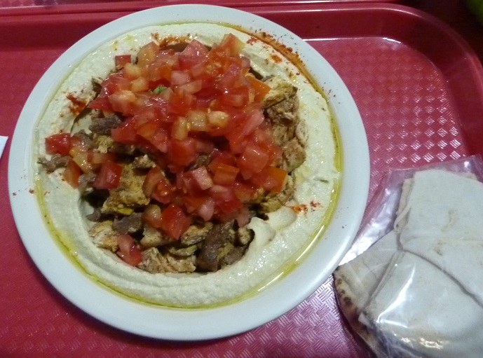 Hummus plate kebab