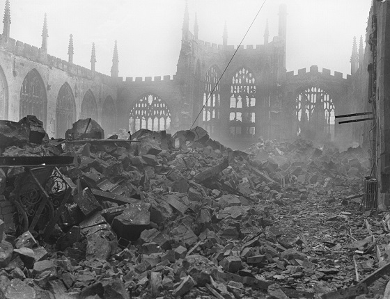 Coventry after the bombs of world war II