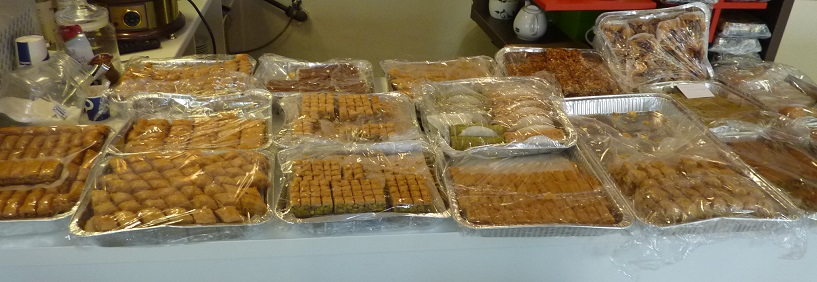 Baklava is a sideline of the kebab shop: not enough people want kebab!