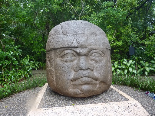 Olmec statue in Villahermosa, Mexico