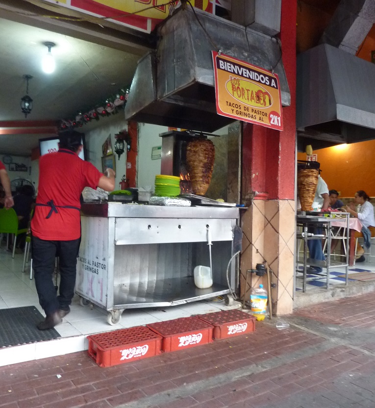 Kebab shop in Mexico, al pastor