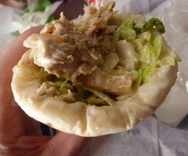 Nicaraguan kebab Shawarma close up