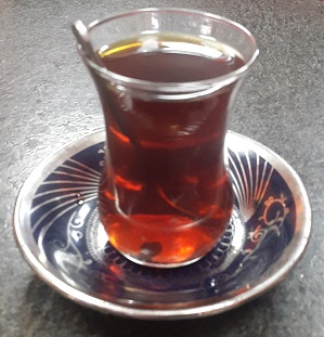 Traditional Kurdish tea from the Nawroz kebab in Plymouth