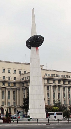 Monument to the kebab in Bucharest