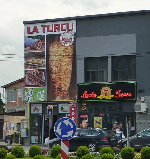 Giant advert for a kebab